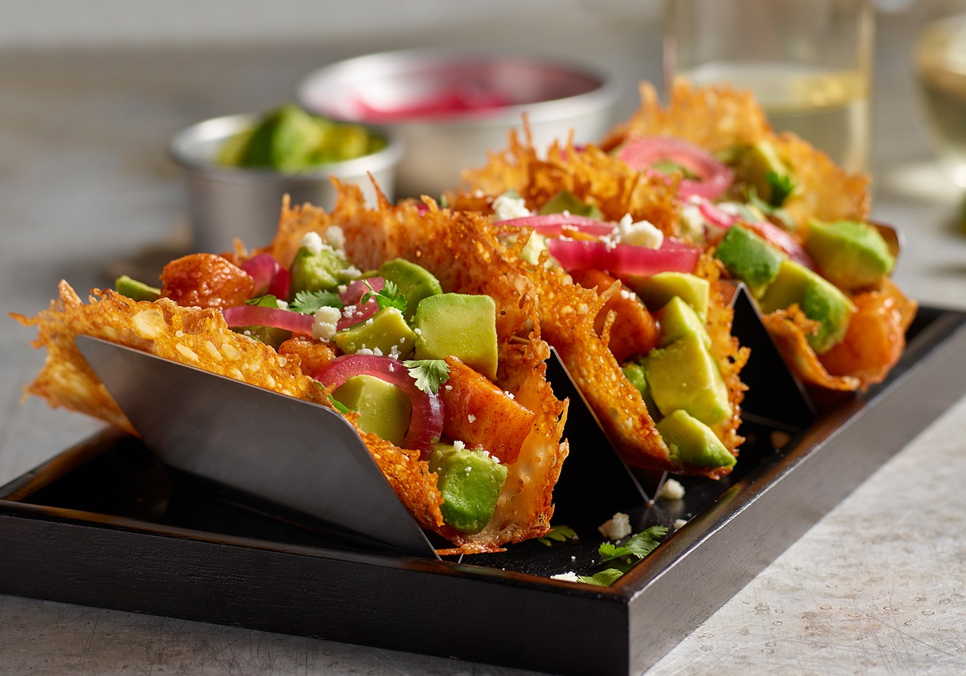 Avocado and Potato Tacos on plate