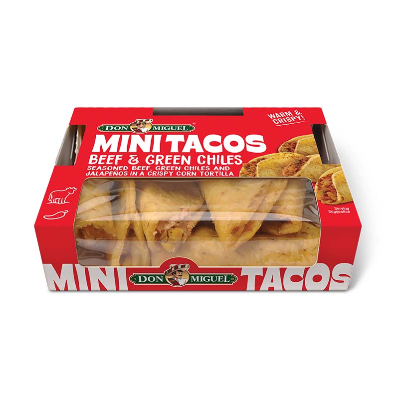 DON MIGUEL® Beef Mini Tacos With Hot Case Display Boxes
