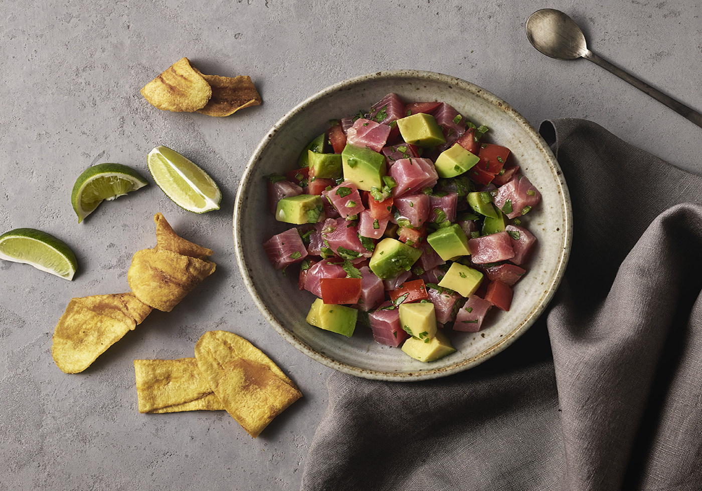 Tuna Ceviche with Diced Avocado