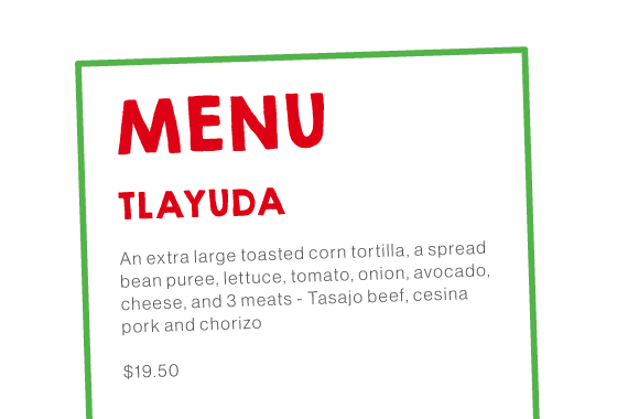 menu graphic - tlayuda